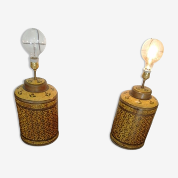 Duo de lampes métal vintage