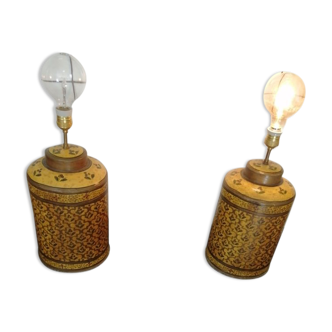 Duo de lampes métal vintage