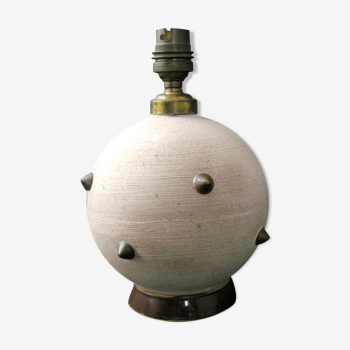 Vintage ball lamp 1950 ceramic & brass