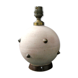 Vintage ball lamp 1950 ceramic & brass