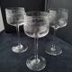 3 verres à vin blanc ou rosé en cristal taillé
