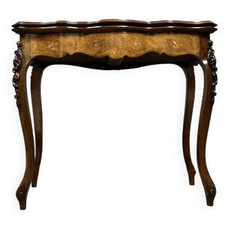 Louis XV style games table in marquetry circa 1850