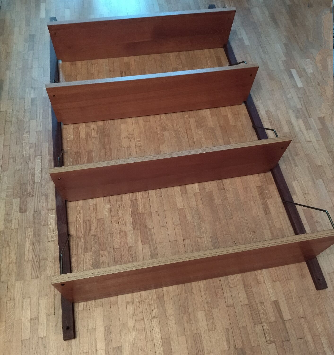 Teak wall shelf