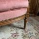 Small Louis XVI armchair in old rose velvet, removable seat – Chic and comfortable