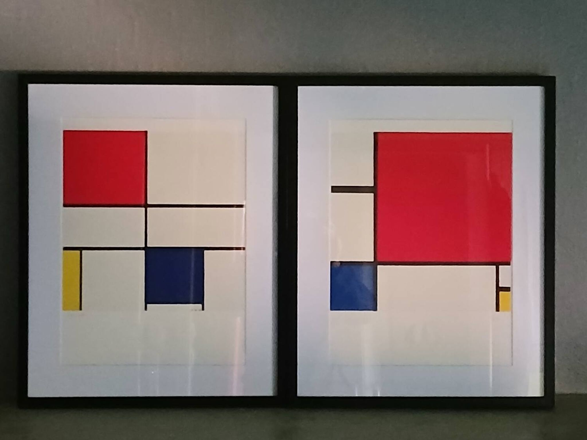 Paire lithographies Piet MONDRIAN  modèles à 250 exemplaires