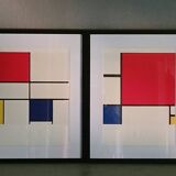 Pair of Piet MONDRIAN lithographs, models of 250 copies