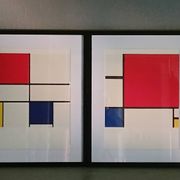 Paire lithographies Piet MONDRIAN  modèles à 250 exemplaires