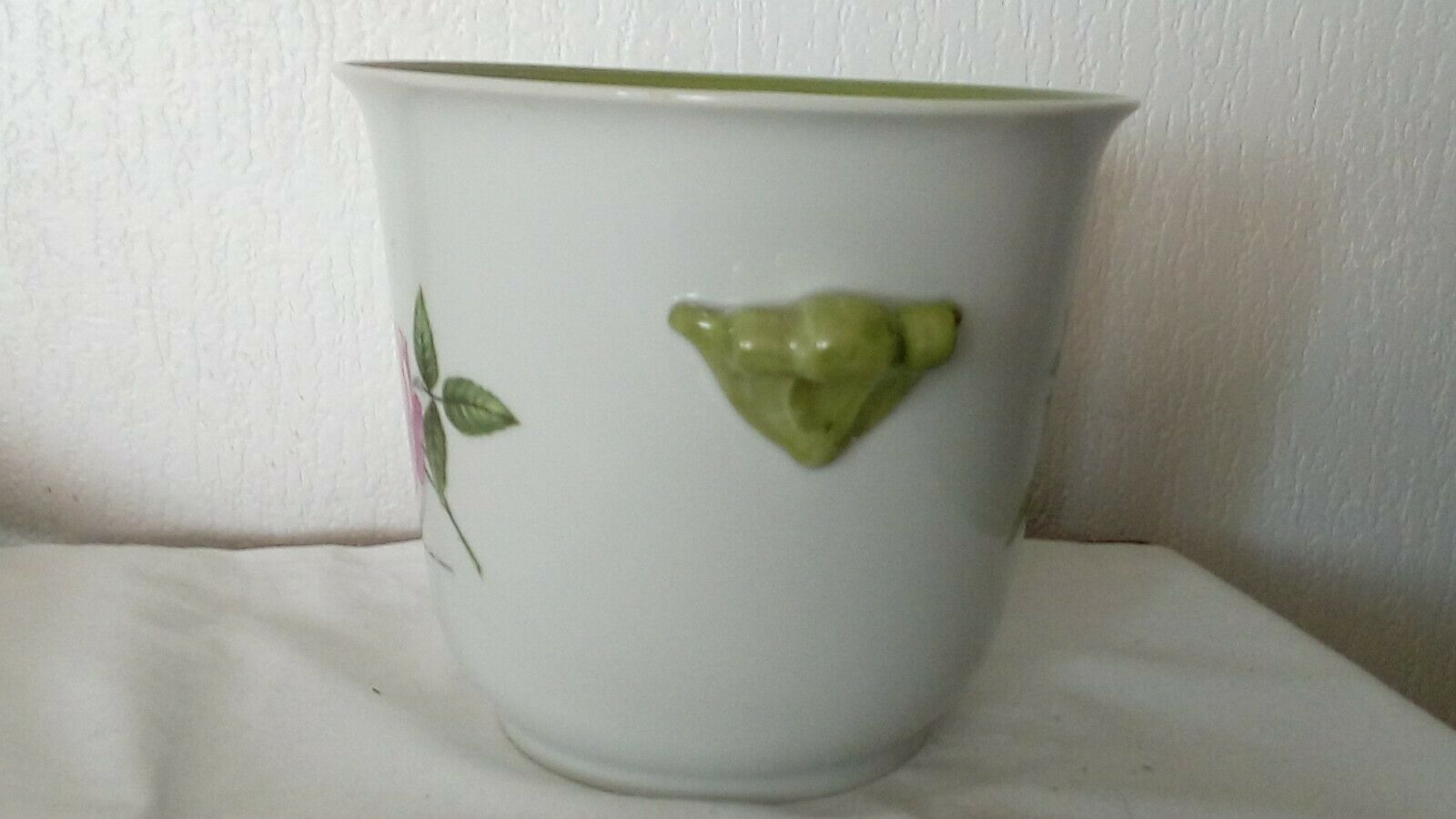 PORCELAIN POT COVER ALLEMAN'DE DECOR ROSES PIERRE JOSEPH REDOUTE