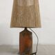 Vintage stoneware lamp and jute rope