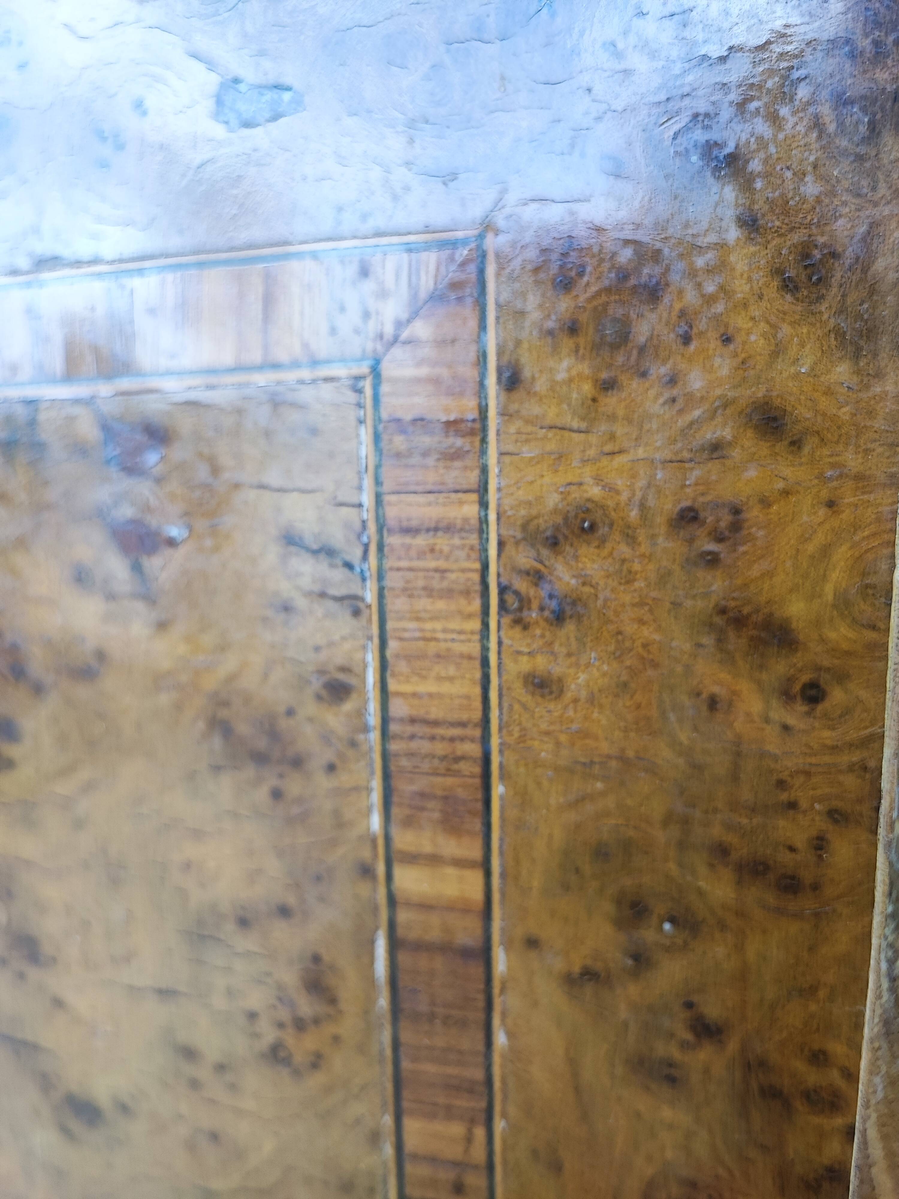 Empire style bedside table marble top