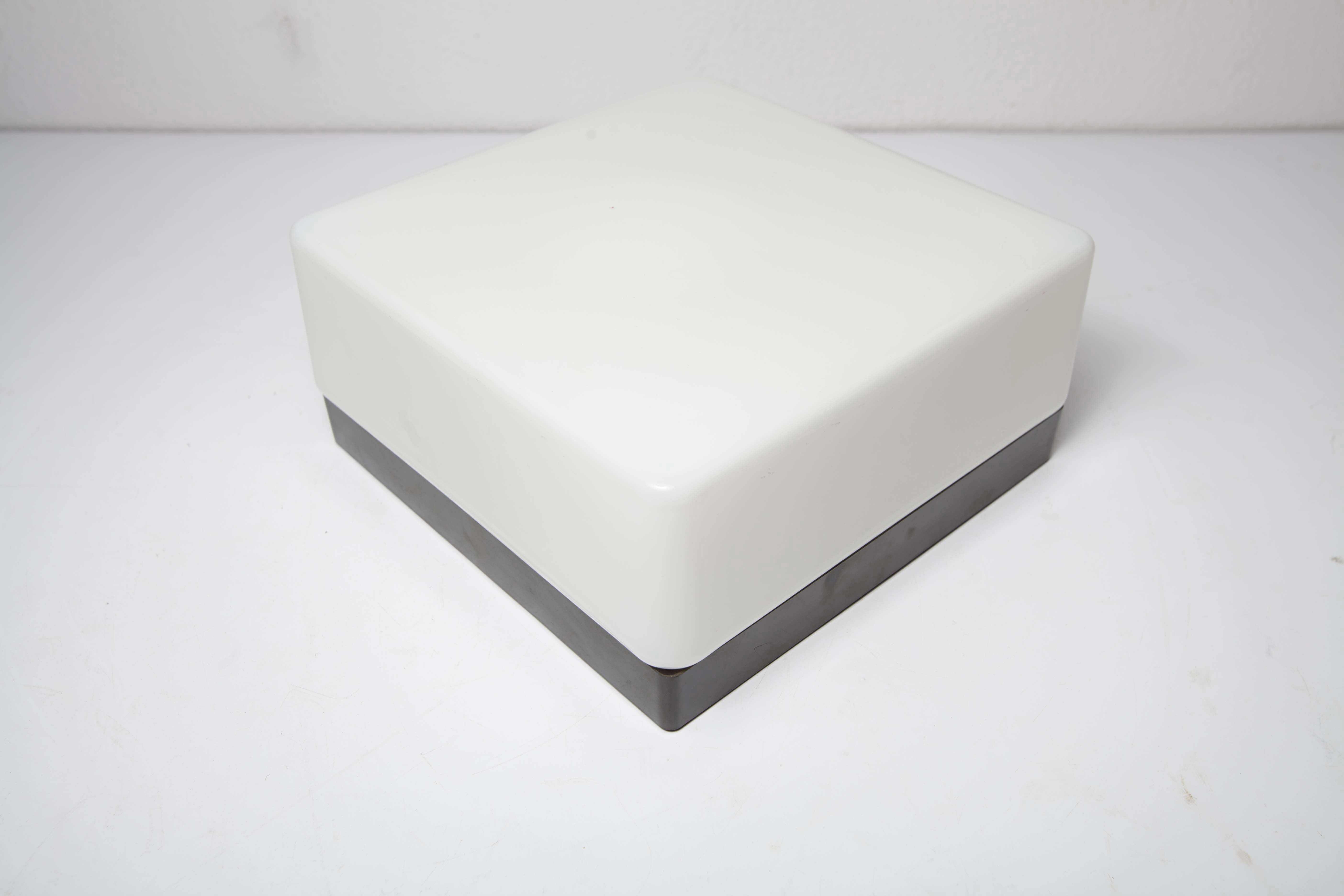 70 square white opaline ceiling