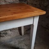 Vintage French farmhouse table, 1950s.