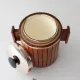 Vintage Danish Wood Ice Bucket with Copper Details, 1960's