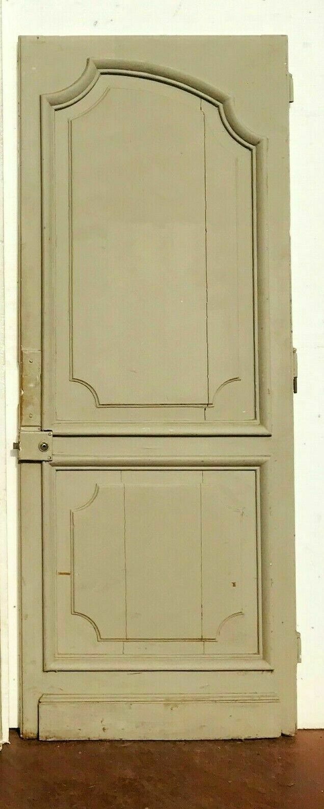 19th century patinated oak door and impost
