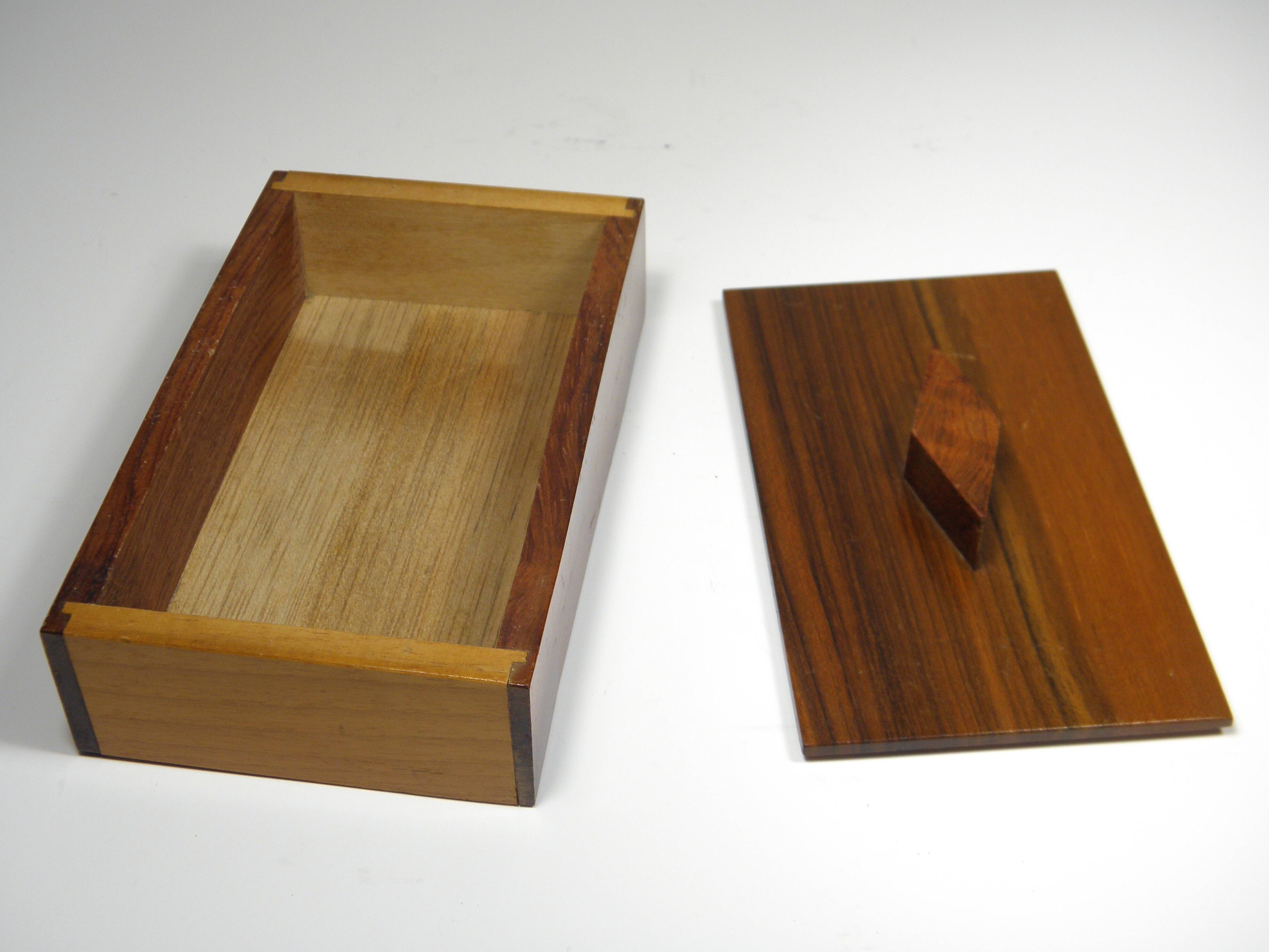 Art Deco Mahogany Cigar Box 15 x 9 cm