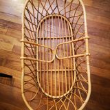 Couffin berceau rotin vintage enfant