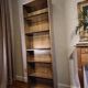 Vintage wooden shallow armoire / bookshelf / display cabinet