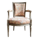 Fauteuil d'époque Louis XVI, tissus indienne n°1