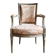 Fauteuil d'époque Louis XVI, tissus indienne n°1