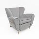 Attributed Guglielmo Ulrich Art Deco Italian Velvet Armchairs, 1940s, Pair
