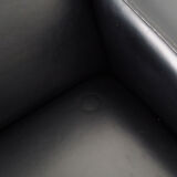 Leather armchair, danish design, 1970s, production: denmark