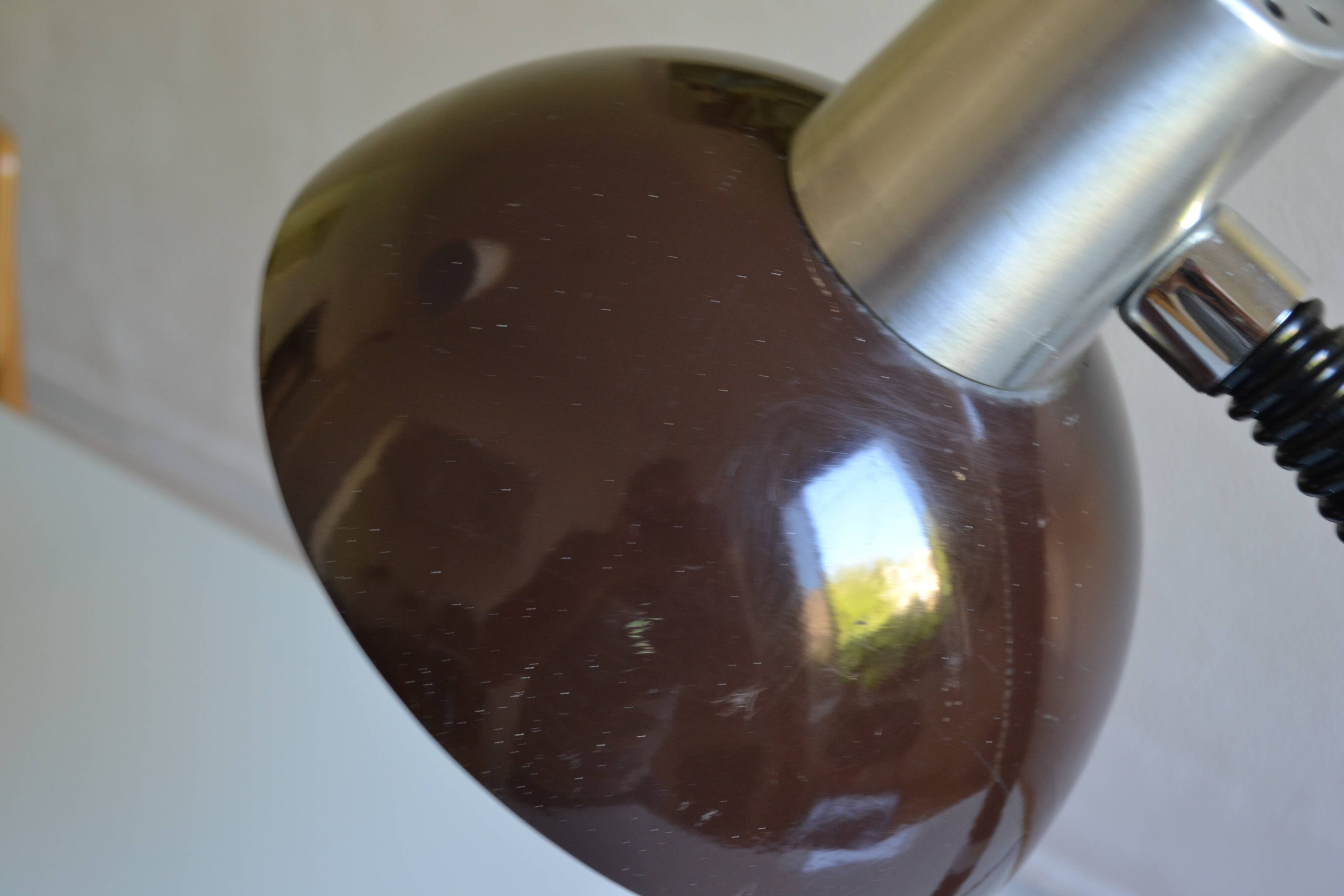 Vintage desk lamp France brown 70s 1970