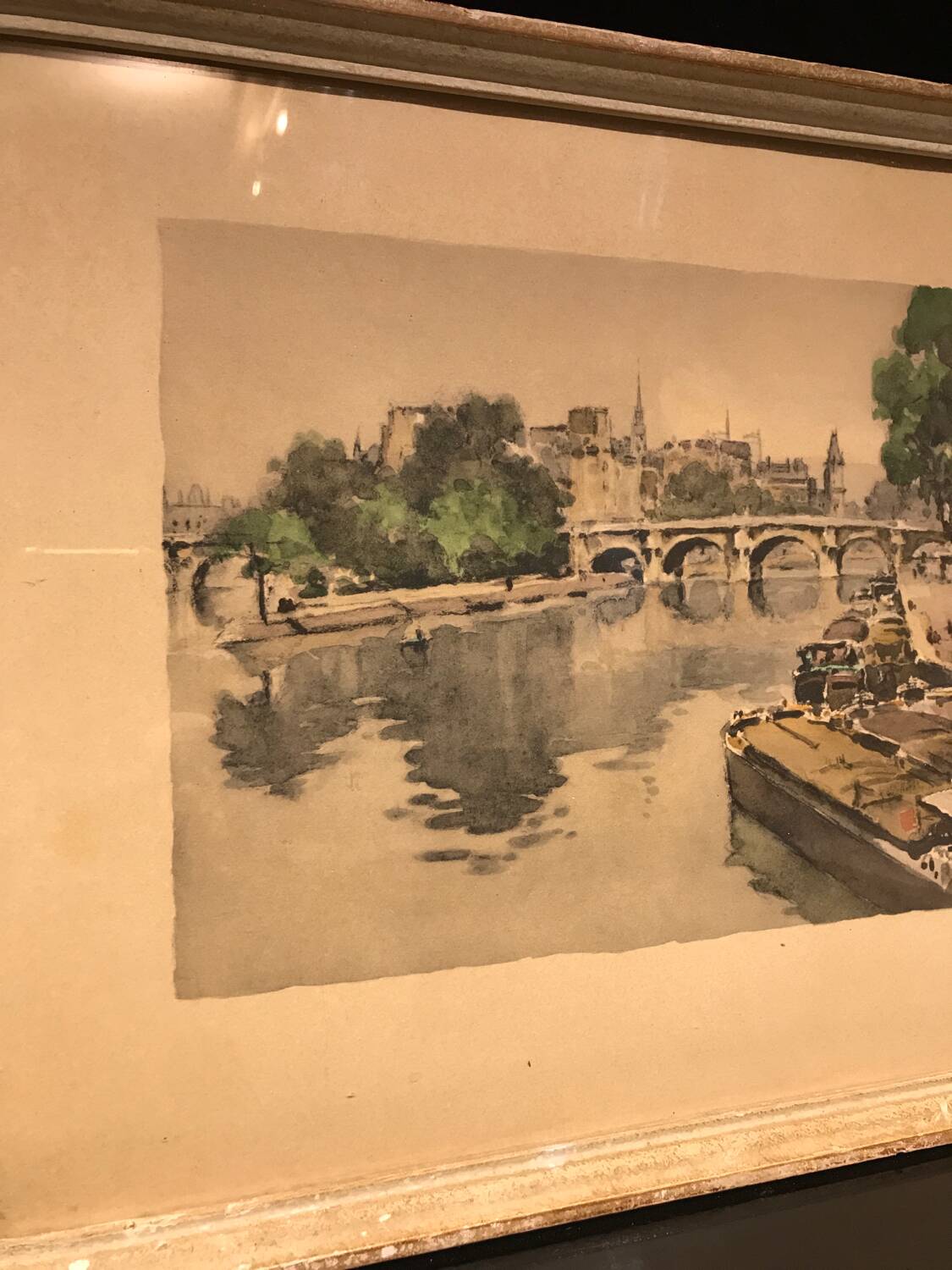 Aquarelle début 20ème siècle le Pont Neuf signée « Henry »