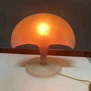 Lampe de table en verre de Murano rose des années 1980