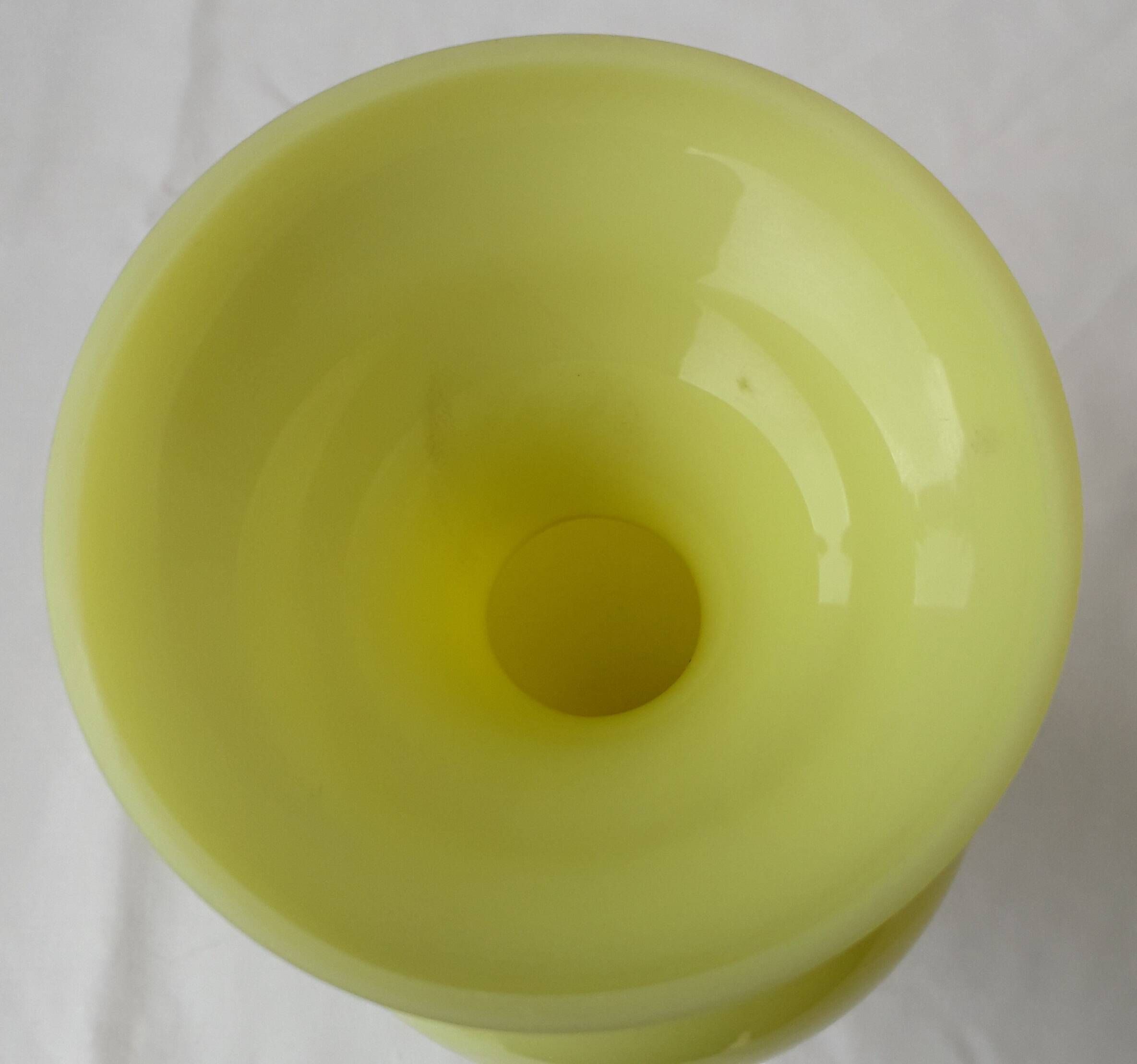 Yellow opaline vase