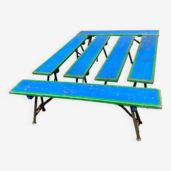 Set of 6 fairground benches