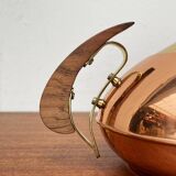 Metal and teak teapot from the mid-century, 1960s.