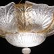 Italian Orange and Trasparent and Murano Glass Ceiling Light