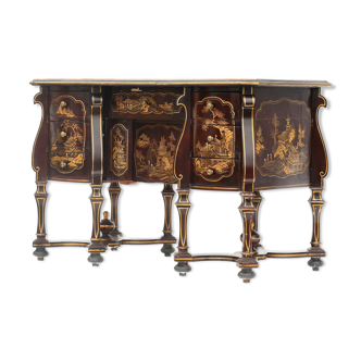 Style Louis XIV Style laquered wooden Mazarin desk