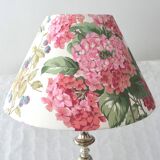 Vintage fabric hydrangea lampshade