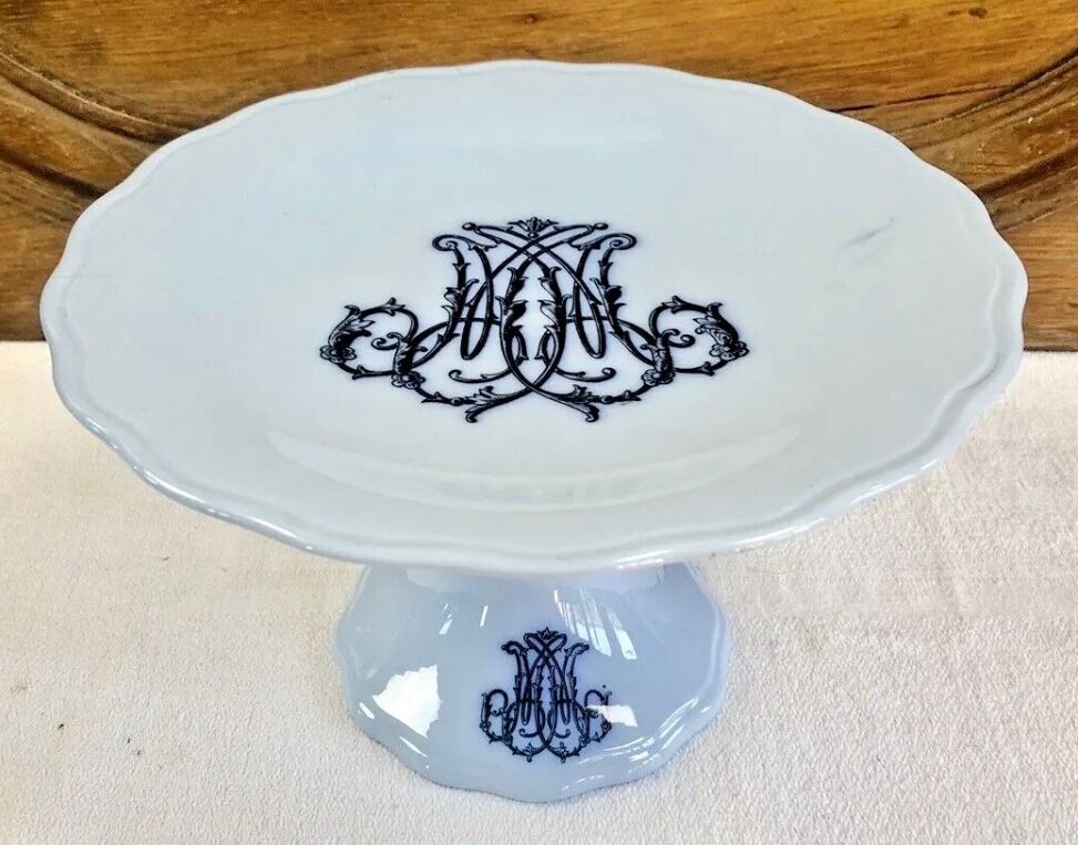 Old fruit bowl Brown Westhead Moore & co monogram XIX