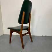 Chaises de salle à manger vintage en teck à dossier haut, design danois norvégien Bruk Sorheim