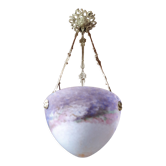 Art Nouveau chandelier Shell glass paste Muller brother Lunéville