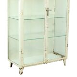 Old Metal Pharmacy Cabinet Medicine Cabinet Glass Industrial 1970s