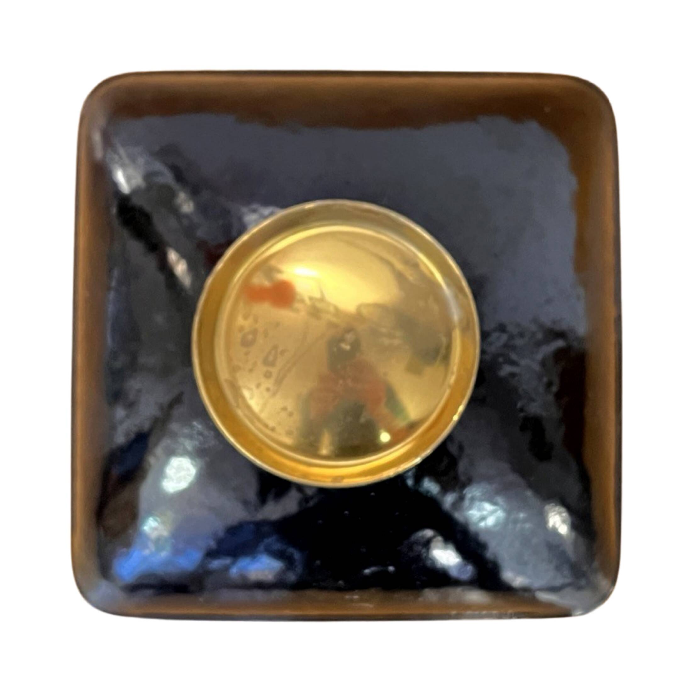 Enameled copper bowl plate, Germany, 1960s.