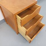 Vintage bedside cabinet or storage unit in solid wood from the 60s
