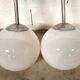 30 pendant lights, opaline chandeliers from the 50s