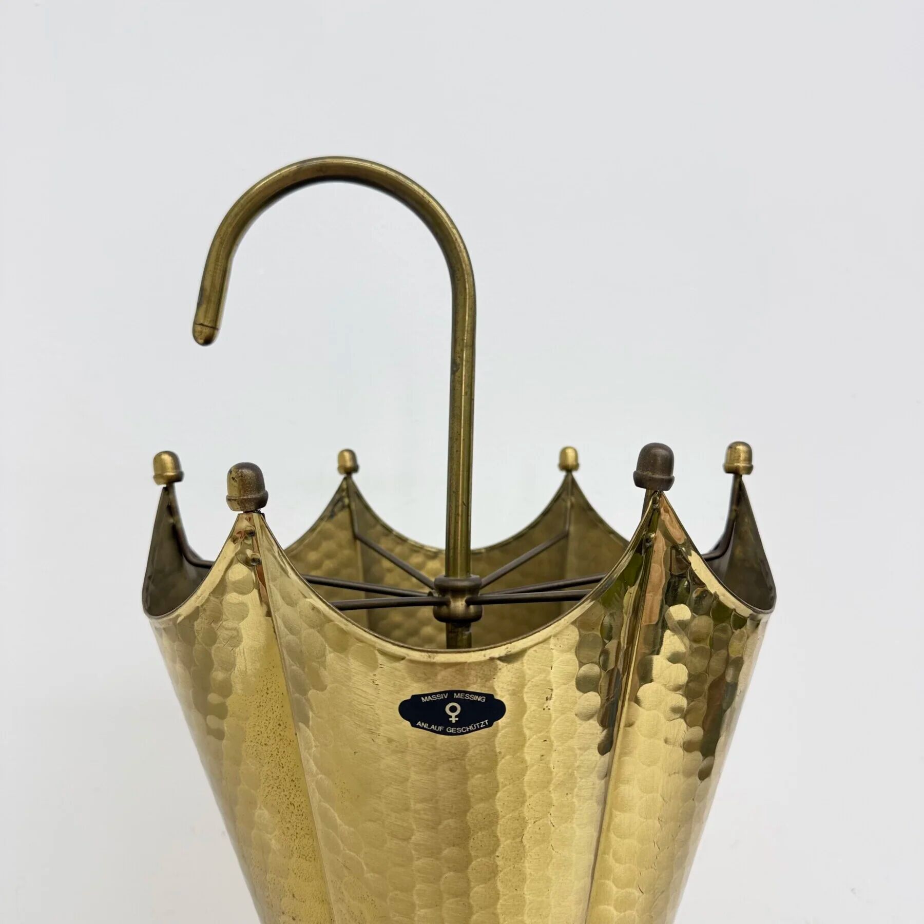 Mid-century design brass umbrella stand, 1970s