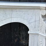 Napoleon III fireplace in Carrara marble, circa 1880