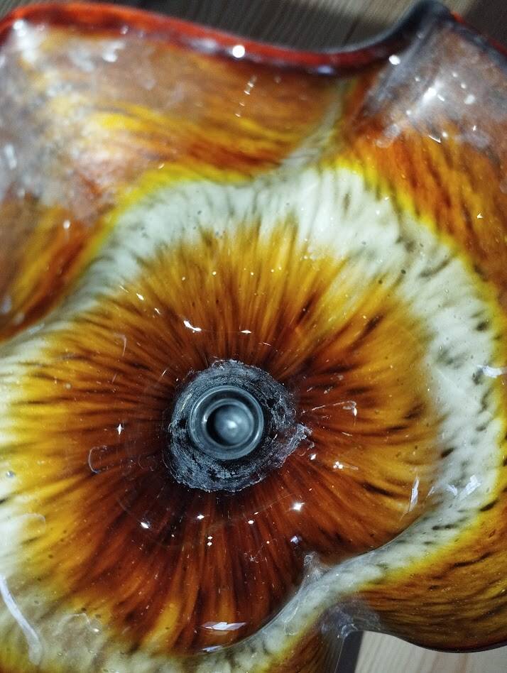 La Rochère "Volubilis" Vase – Flower shape – Amber glass