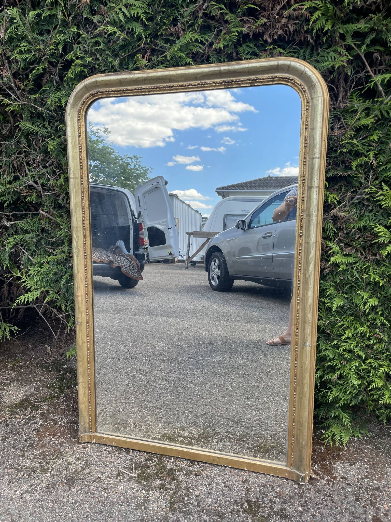 Miroir époque Louis Philippe à la feuille d’or 19eme