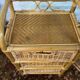 Pair of vintage rattan bedside tables from the 70s