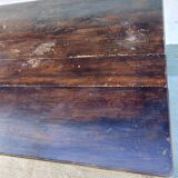 wooden table, almost square, extension possible