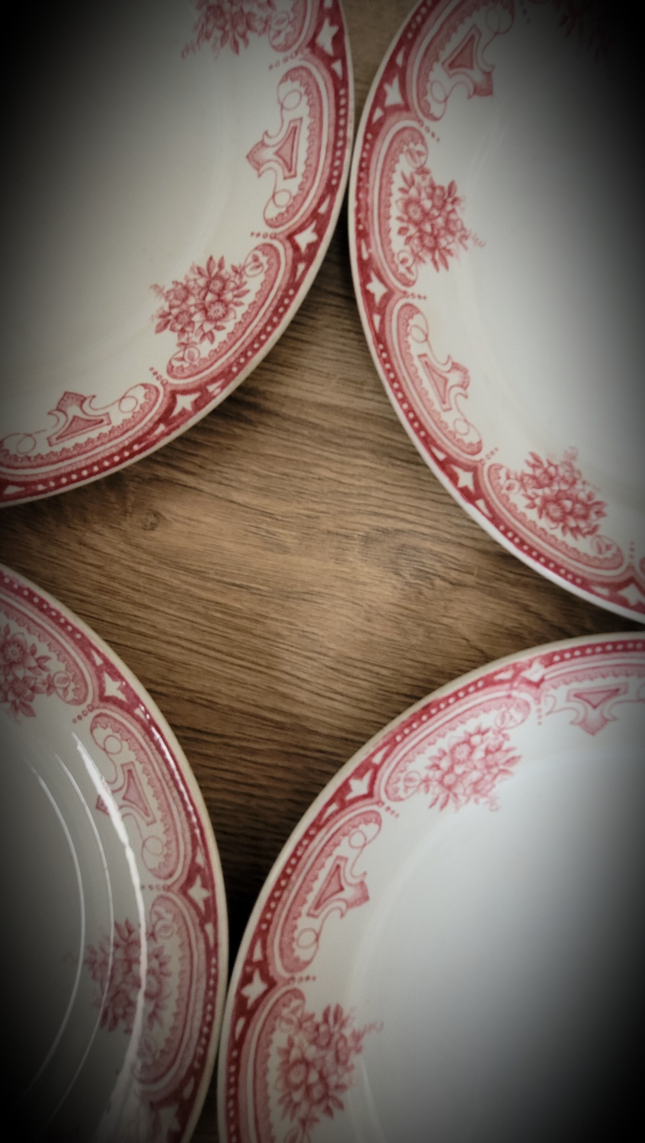 4 flat plates Narcissus