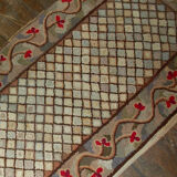 Old American Carpet Hooked handmade 88cm x 210cm 1880s, 1B509