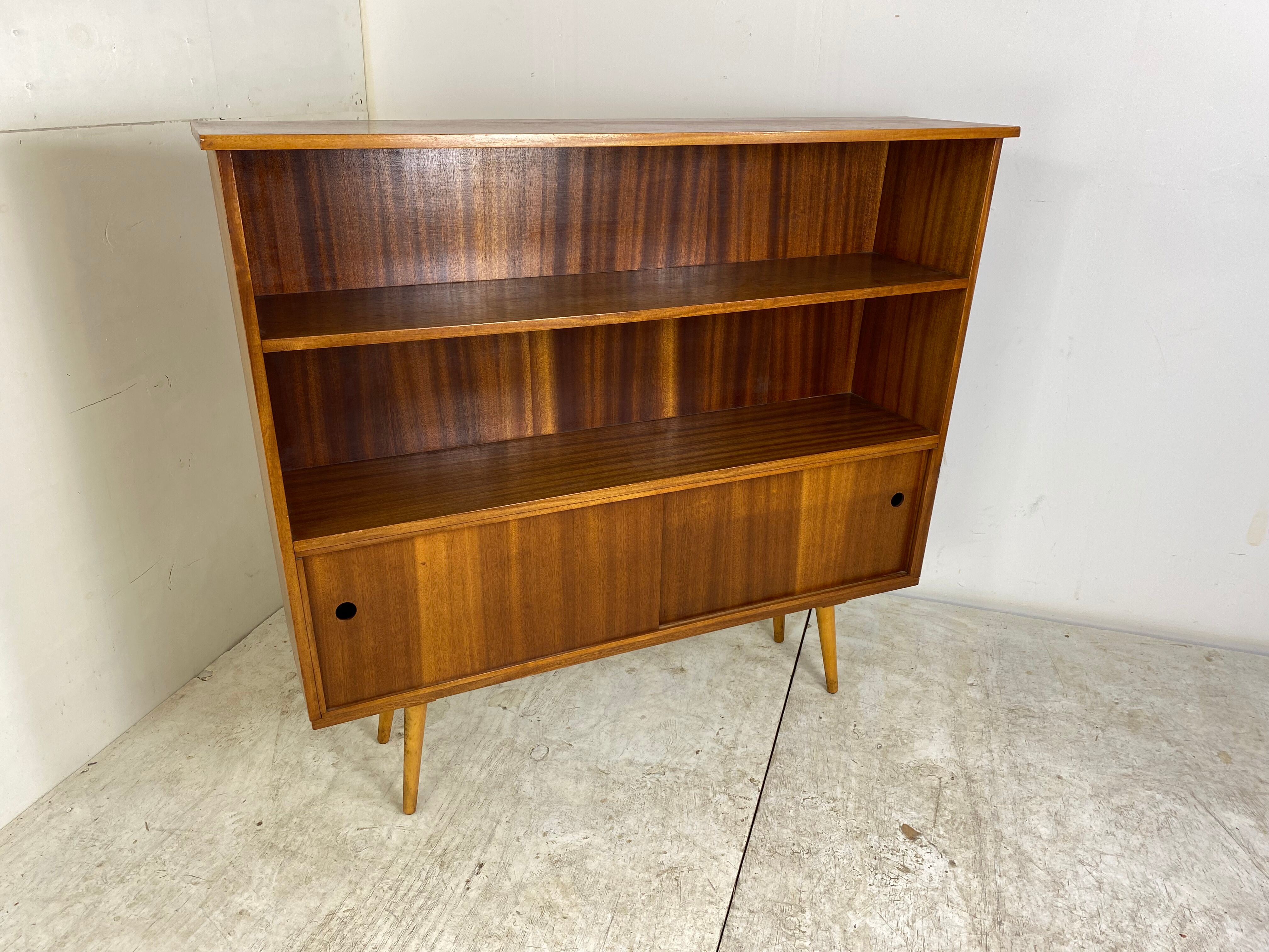 Vintage Mid-Century Teak Book Cabinet, 1950s